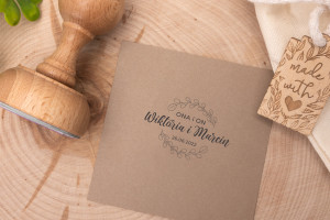 Stempel ślubny do odbijania w tuszu - średnica gryfu 50mm - STS012