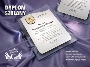 DYPLOM SZKLANY - DSZ015 - pionowy