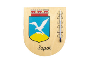 Termometr z herbem miasta - cyfrowy druk UV - TER015