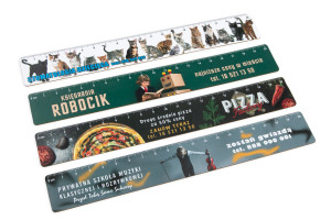 LINIJKI REKLAMOWE SZKOLNE z dowolnym kolorowym nadrukiem UV - LIN001