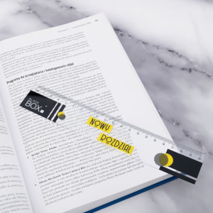 Linijka/zakładka do książki z Twoim logo - pakiet 100 sztuk - ZAK025