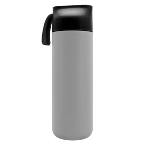 Termos ze stali nierdzewnej z grawerem - szary - 600 ml - TRM013