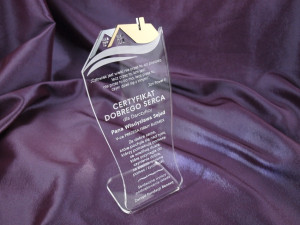 STATUETKA DOMY - certyfikat - model DTA12 - wysokość 20 cm