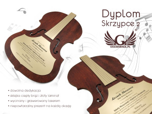 DYPLOM DREWNIANY SKRZYPCE 2 - DRE010