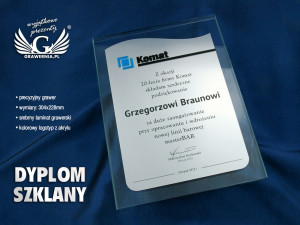 DYPLOM SZKLANY - DSZ027 - pionowy