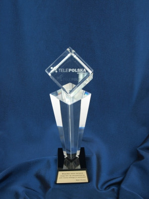 Trofeum szklane w etui - CEZAR