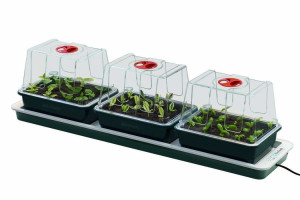 PROMOCJA Propagator 76x18,5x H19,5cm, 3 szklarenki + Podgrzewana taca
