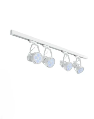 Zestaw oświetleniowy VERTICANA® 4x żarówka + holder + szyna | BIAŁY | soczewka 15°