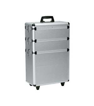Sibel Aluminium koffer 3-delig op wieltjes Zilver 65x43x22cm