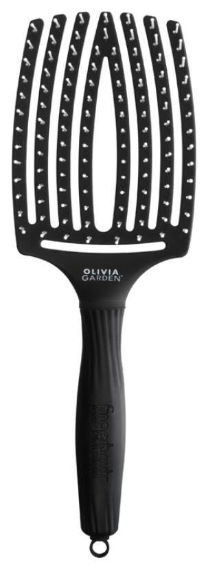 Olivia Garden Fingerbrush Care Iconic Nylon Zwart Large