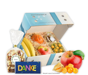 Obst-Geschenkbox Danke von Hansen Obst
