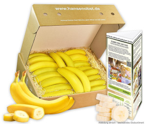 Obst-Geschenkbox Mitarbeiter-Bananen-Obstbox von Hansen Obst