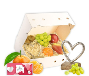 Obst-Geschenkbox Ich schenk dir mein Herz von Hansen Obst