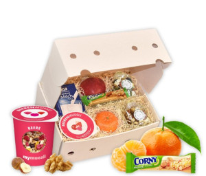 Obst-Geschenkbox Online-Meeting-Snack-Box von Hansen Obst