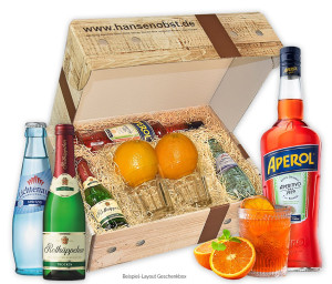 Obst-Geschenkbox Aperol Spritz Cocktail Box von Hansen Obst