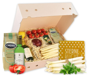 Obst-Geschenkbox Spargelrisotto von Hansen Obst