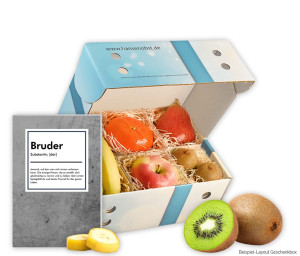 Obst-Geschenkbox Bester Bruder von Hansen Obst