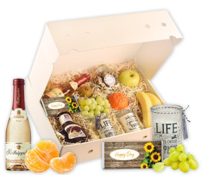 Obst-Geschenkbox Be Happy von Hansen Obst