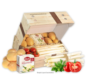 Obst-Geschenkbox Spargelzeit von Hansen Obst