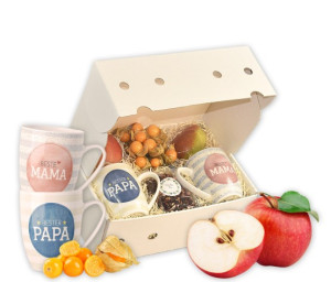 Obst-Geschenkbox Grüße an Mama & Papa von Hansen Obst