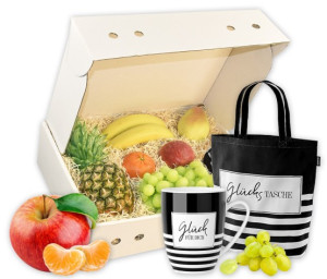 Obst-Geschenkbox Glücksbox von Hansen Obst
