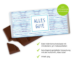 Obst-Geschenkbox Gutschein-Karte "Alles Gute" mit Schokolade von Hansen Obst
