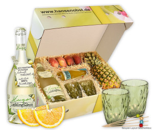 Obst-Geschenkbox Sommerbowle von Hansen Obst