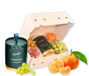 Obst-Geschenkbox Geburtstagskuchen von Hansen Obst