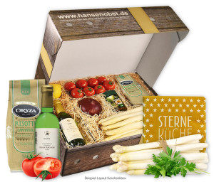 Obst-Geschenkbox Spargelrisotto von Hansen Obst