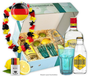 Obst-Geschenkbox WM-Flair: Gin Tonic von Hansen Obst