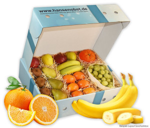Obst-Geschenkbox (Home)Office von Hansen Obst