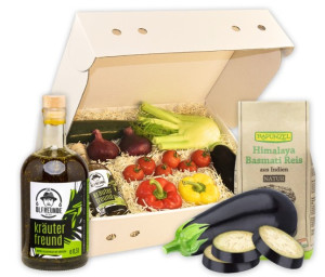 Obst-Geschenkbox Pfannen-Gemüse von Hansen Obst