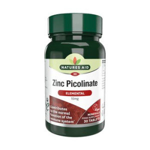 Natures Aid Zinc Picolinate 15mg - 30 tabs