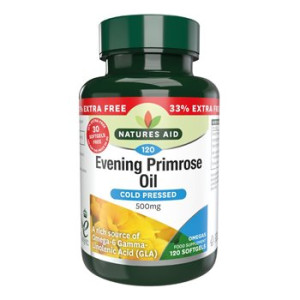 Natures Aid Evening Primrose Oil 500mg - 120 Softgels (90+30 Free)