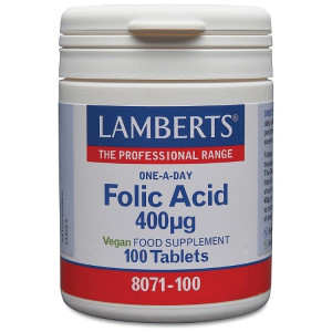 Lamberts Folic Acid 400ug - 100 Tabs
