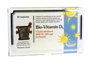 Pharmanord Bio Vitamin D3 800iu D Pearls - 80 caps