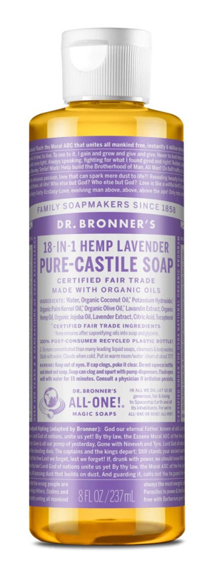 Dr Bronner's Lavender Pure Castile Liquid Soap - 237ml