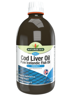 Natures Aid Cod Liver Oil Liquid with Vitamins A & D - 500ml