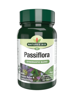 Natures Aid Passiflora, Lemon Balm & Avena Sativa - 60 tabs