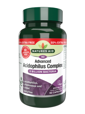 Natures Aid Acidophilus Complex - 90 caps (60+30 Free)