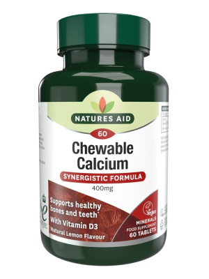 Natures Aid Calcium Chewable 400mg - 60 tabs
