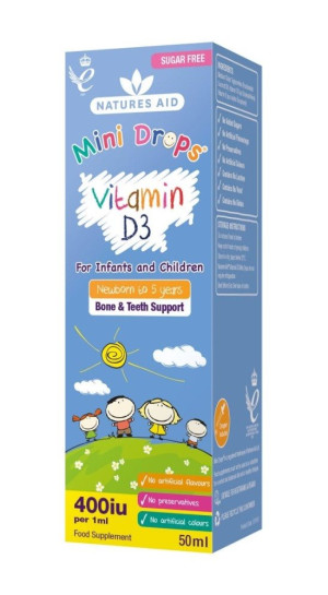 Natures Aid Vitamin D3 Mini Drops  - 50ml
