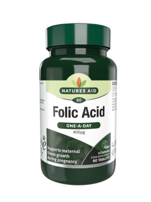 Natures Aid Folic Acid 400ug - 90 tabs