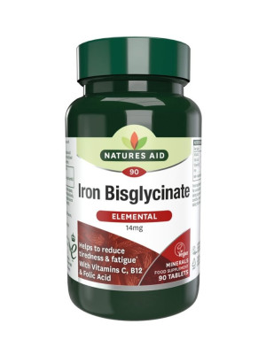 Natures Aid Iron Bisglycinate - 90 tabs