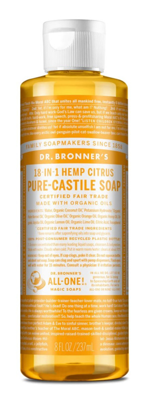 Dr Bronner's Citrus Orange Castile Liquid Soap - 473ml