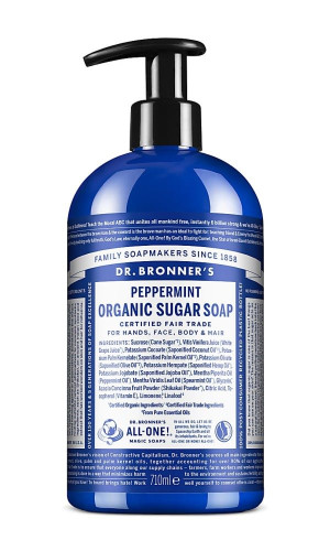 Dr Bronner's Peppermint Organic Sugar Soap - 355ml