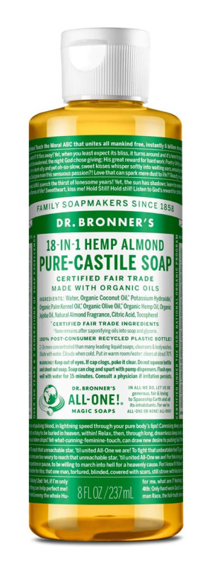 Dr Bronner's Almond Castile Liquid Soap - 237ml