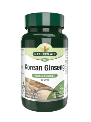 Natures Aid Korean Ginseng - 90 tabs *BBE 09/26*