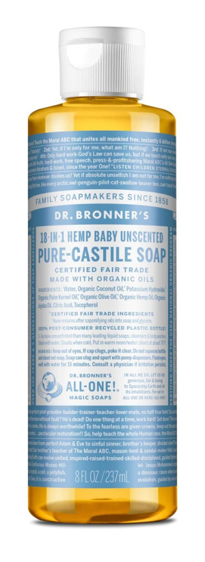 Dr Bronner's Baby Mild Pure Castile Liquid Soap - 473ml