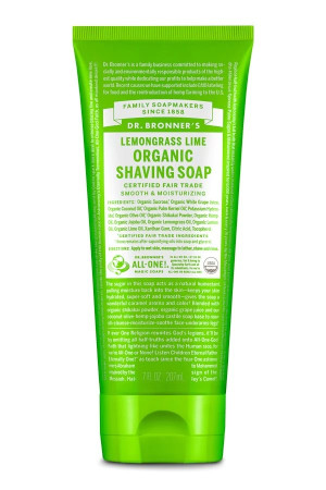 Dr Bronner's Lemongrass Lime Organic Shaving Soap - 207ml